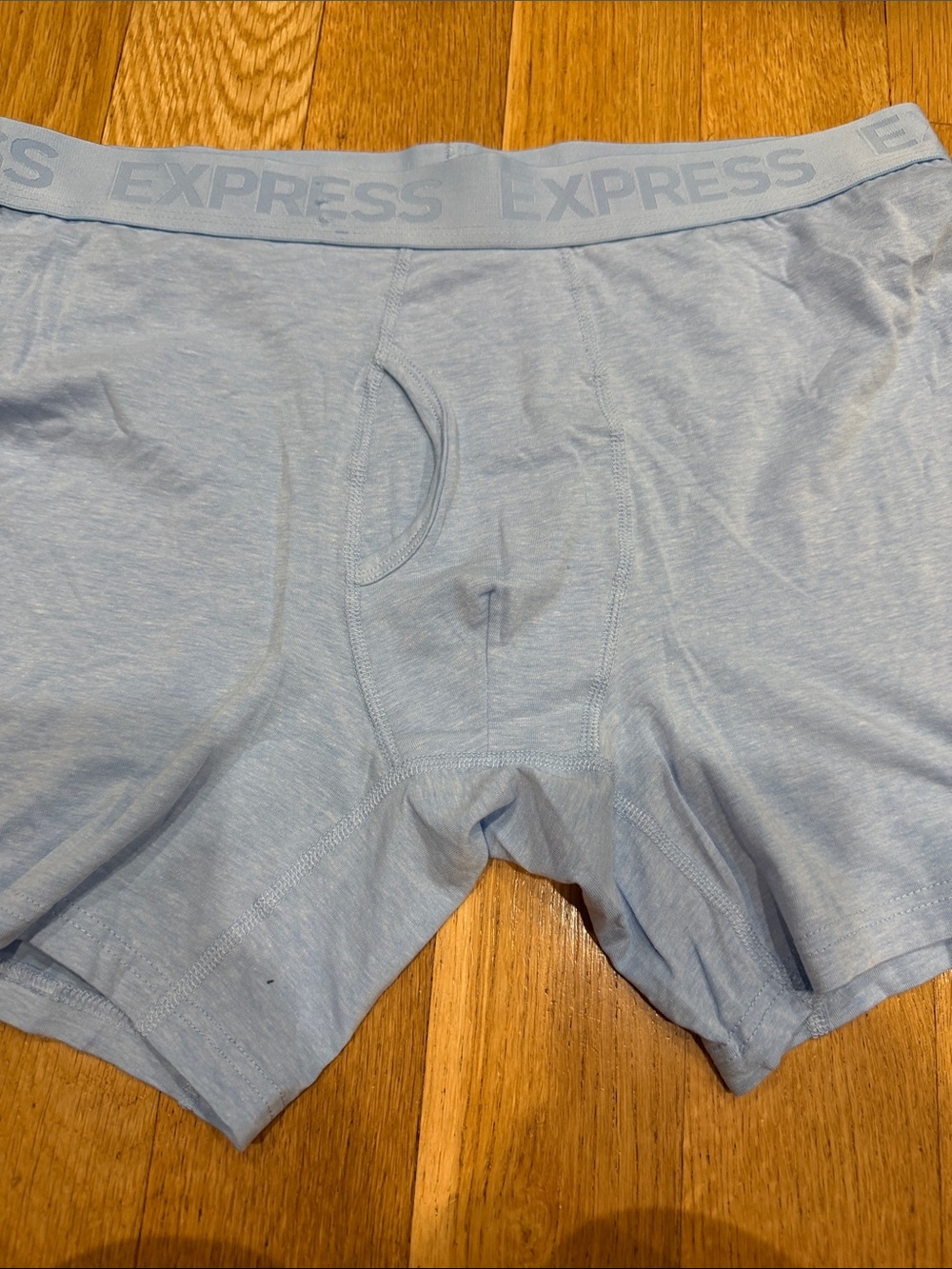 Express Men’s Light Blue Stretch Boxer Briefs.Cotton